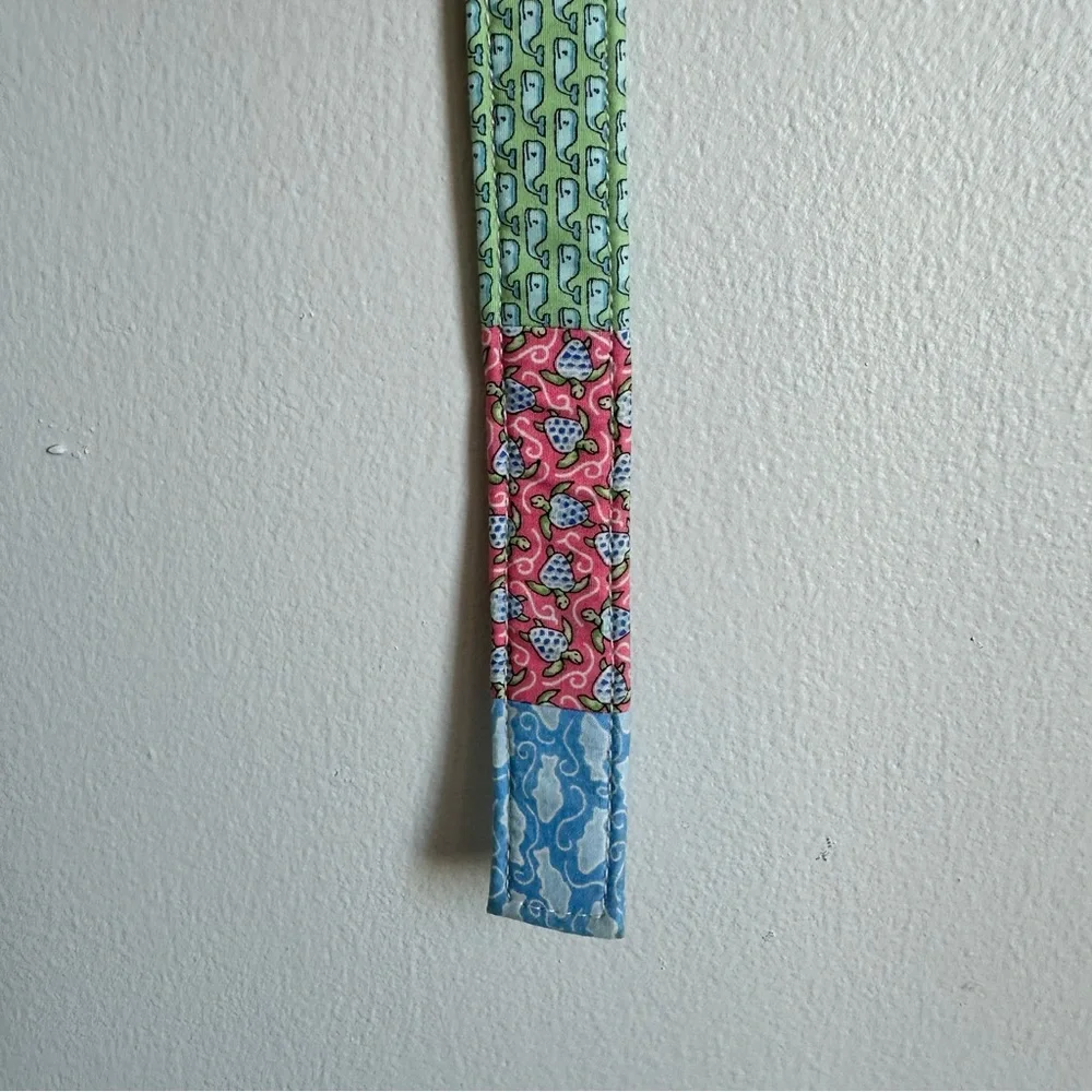 Vineyard Vines Pink and Blue Fabric belt for kids, size L